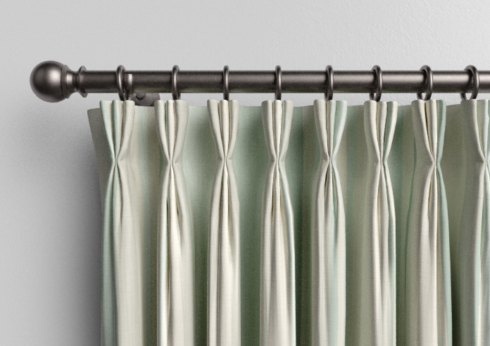 Laura Ashley Awning Stripe, Smoke Green - Made to Measure Curtains - Image 11